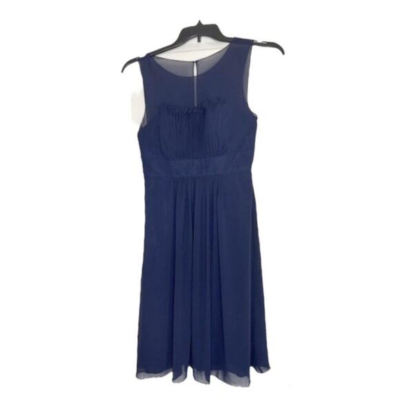 Watters Dresses & Skirts - Watters NWT Navy Blue Sleeveless Short Crinkle Chiffon Bridesmaid Dress 8